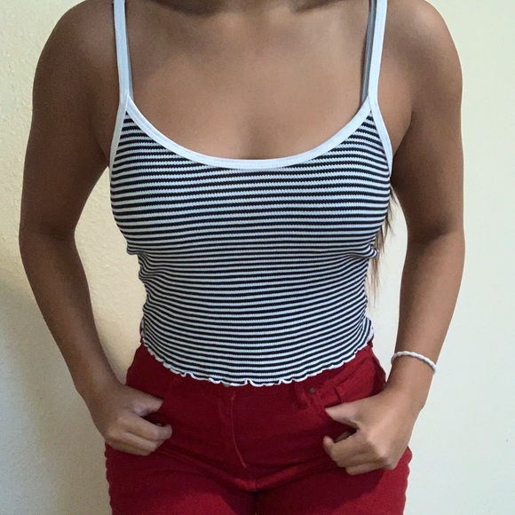 Brandy Melville Striped Scoop Neck Tank - Picture 2 of 4
